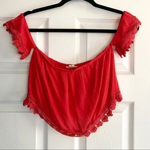 Off the Shoulder Crop Top